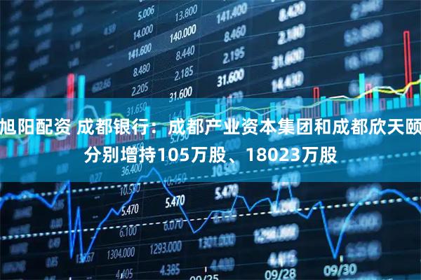 旭阳配资 成都银行：成都产业资本集团和成都欣天颐分别增持105万股、18023万股