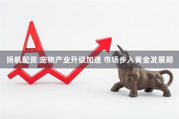 扬帆配资 宠物产业升级加速 市场步入黄金发展期