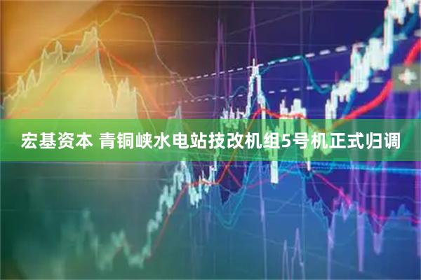 宏基资本 青铜峡水电站技改机组5号机正式归调